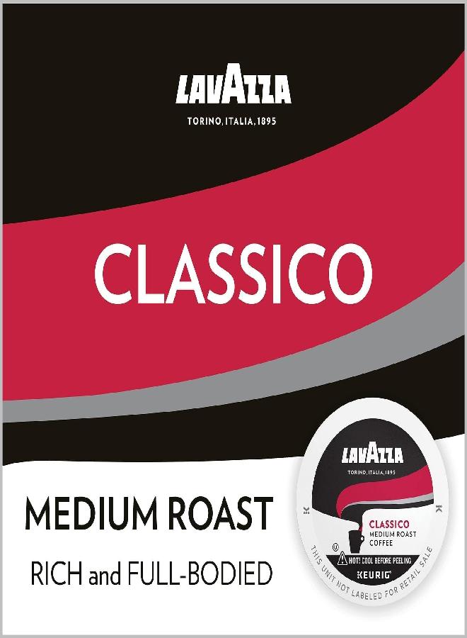 Lavazza Classico Single-Serve Coffee K-Cups for Keurig Brewer, Medium Roast, 88 capsules Value Pack, 1 - Image 2